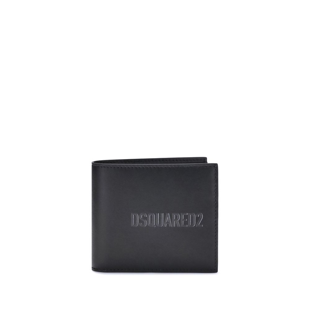 Portefeuille Dsquared2 bifold noir