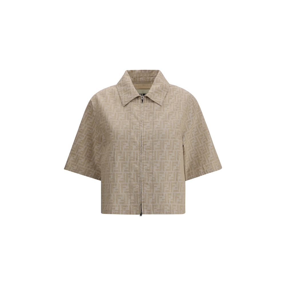 Veste Fendi cropped bleue
