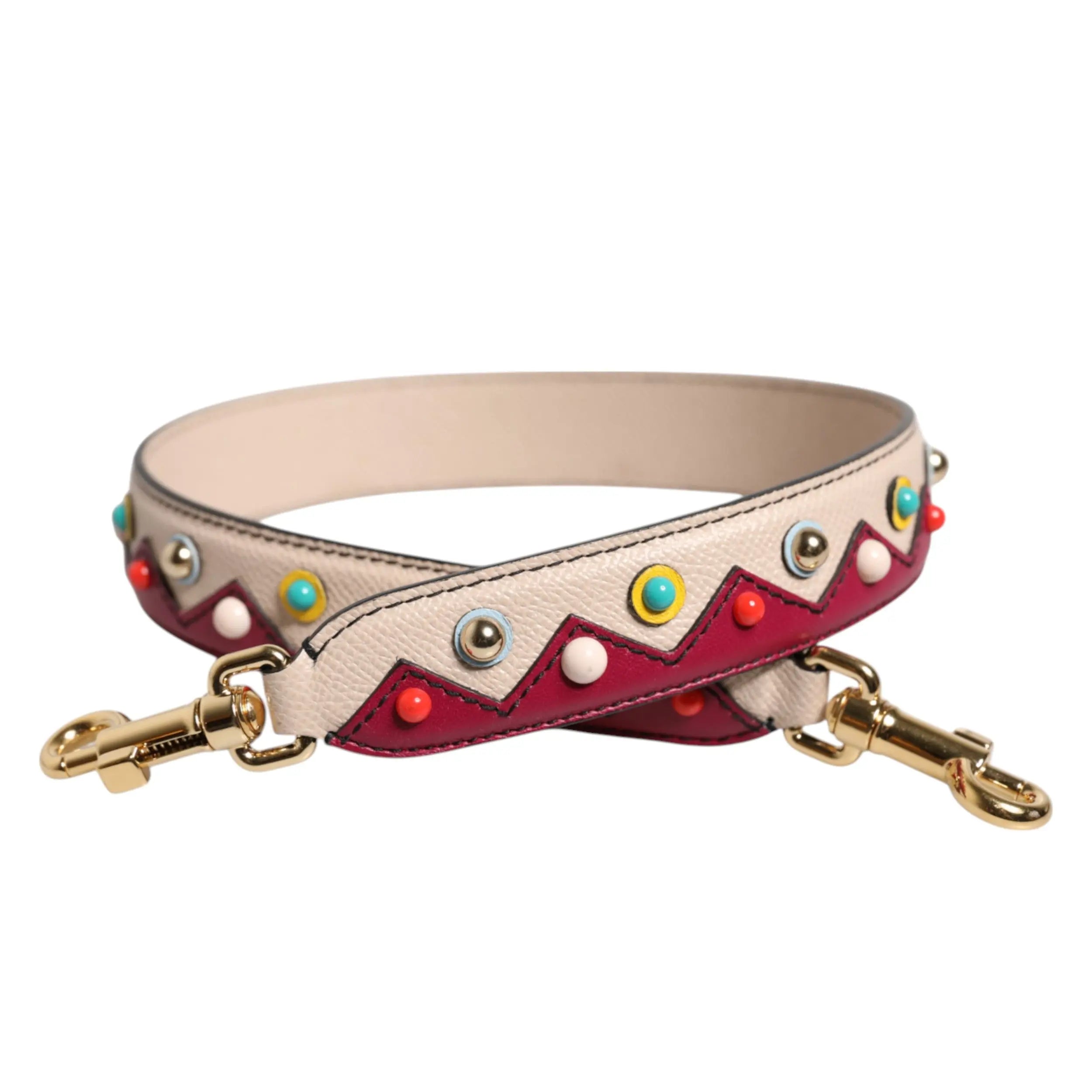 Sangle Dolce & Gabbana multicolor beiges et rouges Dolce & Gabbana