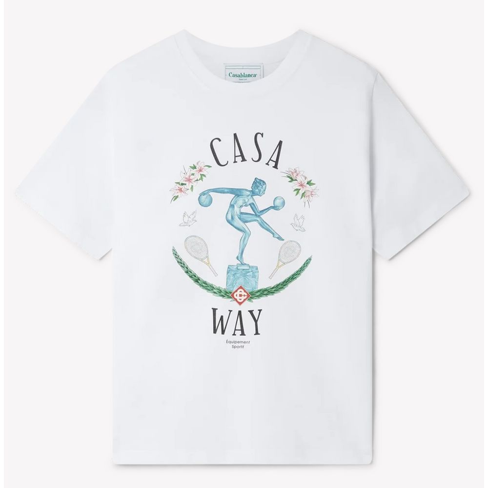 T-shirt Casablanca avec imprimé blanc