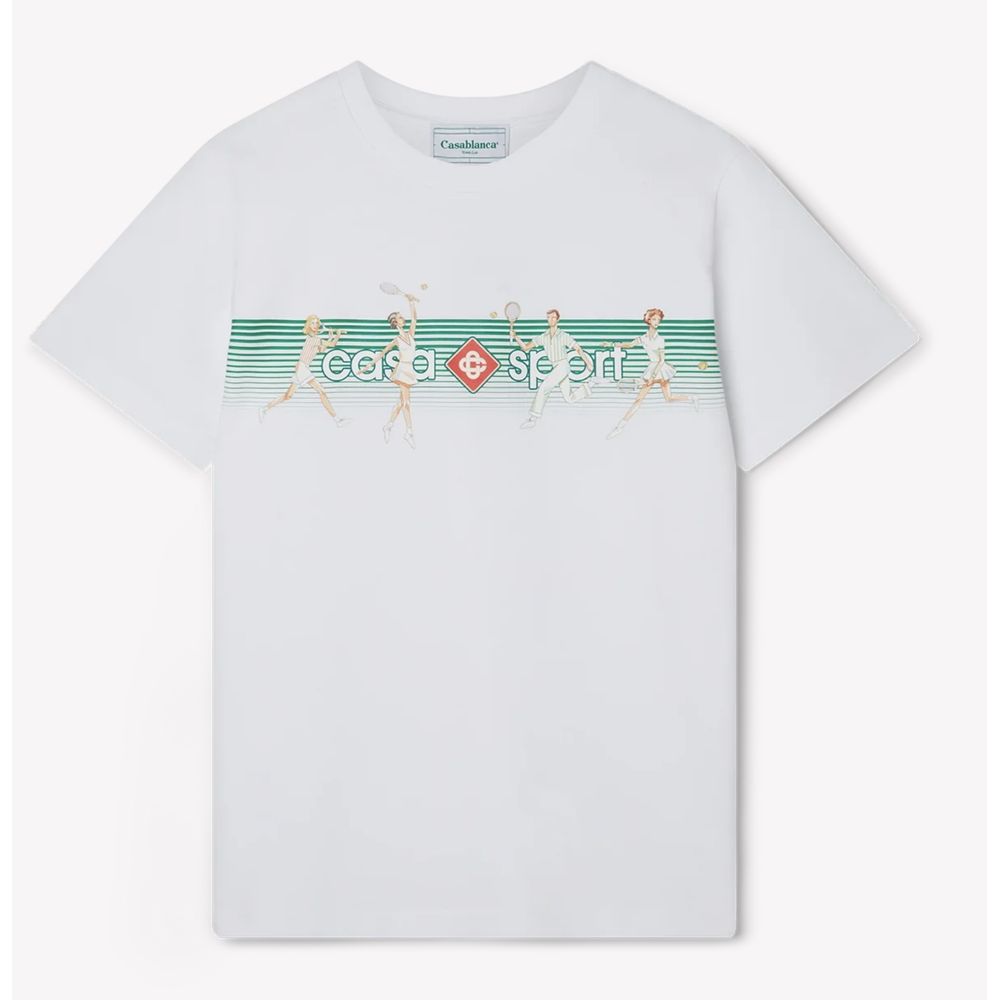 T-shirt Casablanca à rayures blanches