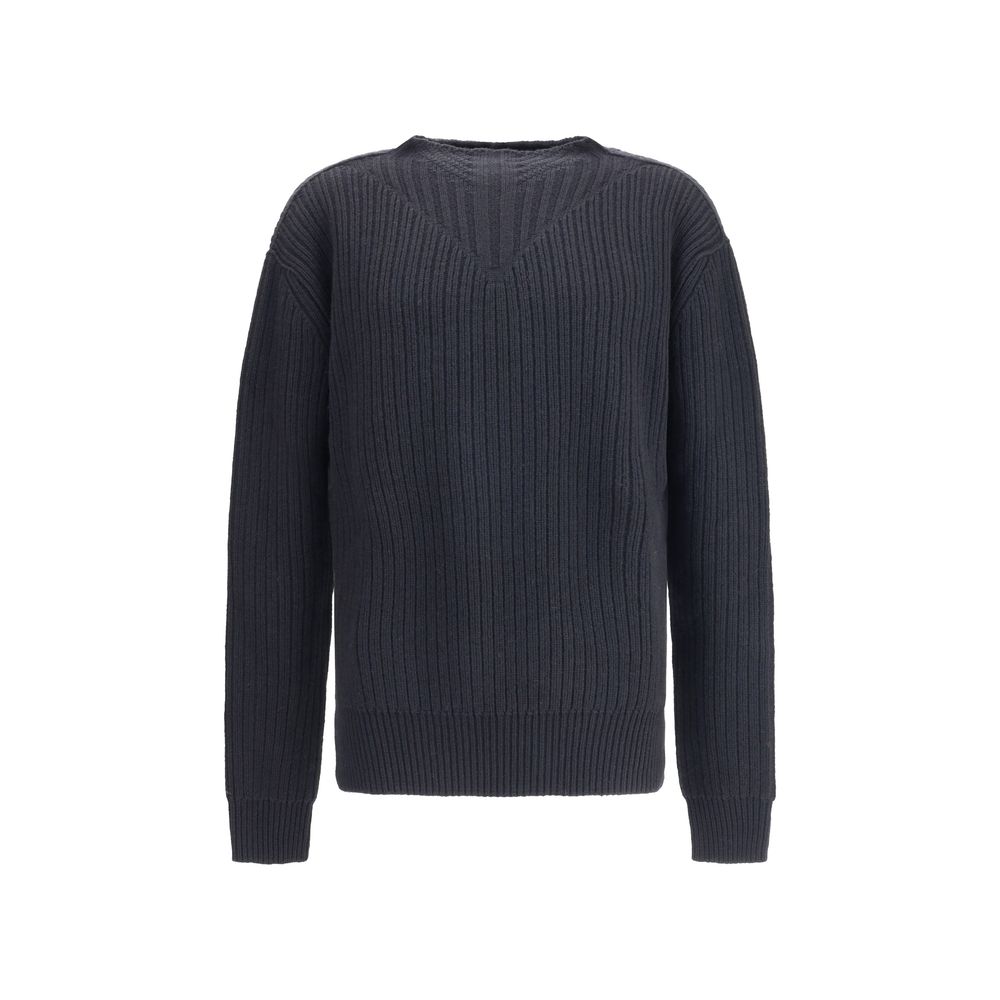 Pull Rick Owens ribbed gris