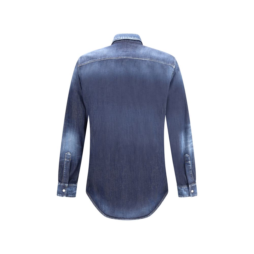 Chemise Dsquared2 en denim bleu