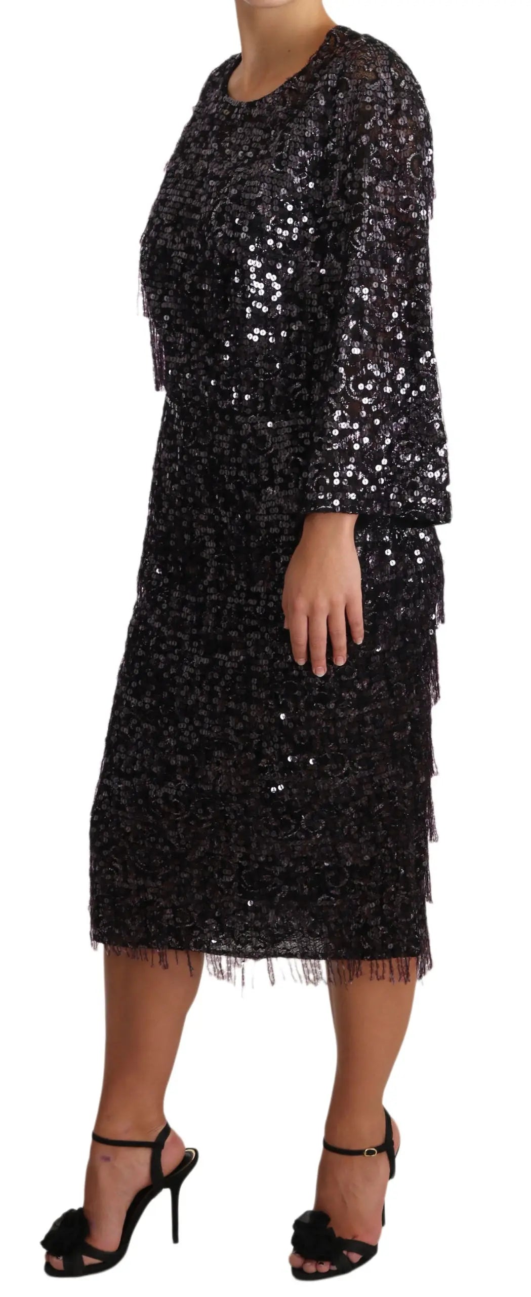 Robe Dolce & Gabbana Shift noire sequins Dolce & Gabbana