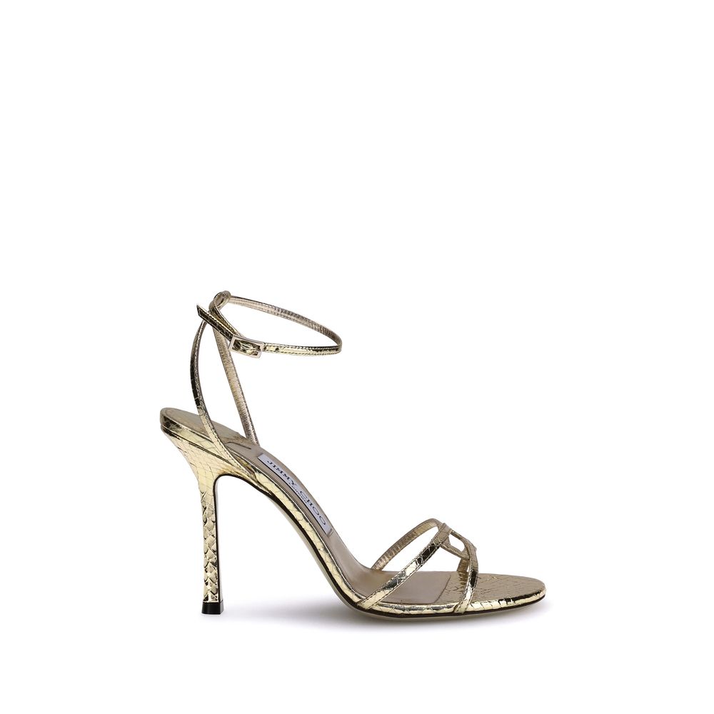 Sandales Jimmy Choo Leo100 dorées