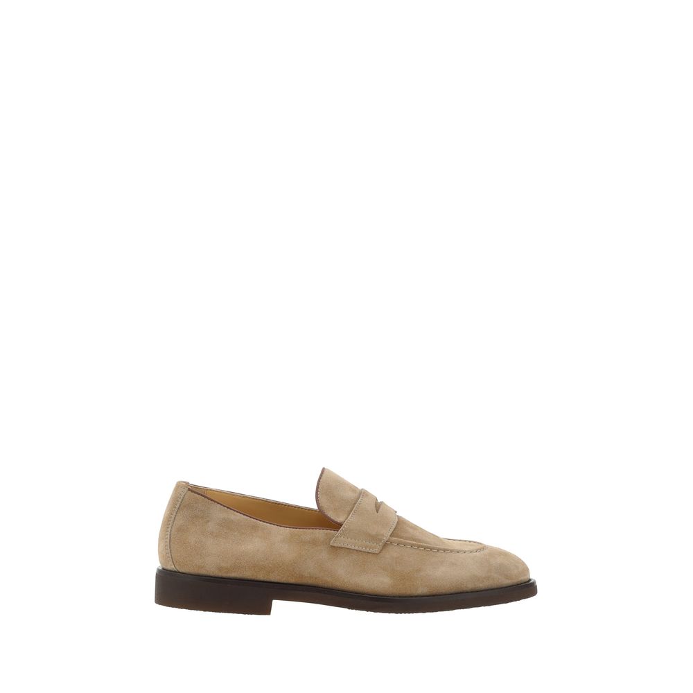 Mocassins Brunello Cucinelli en daim marron