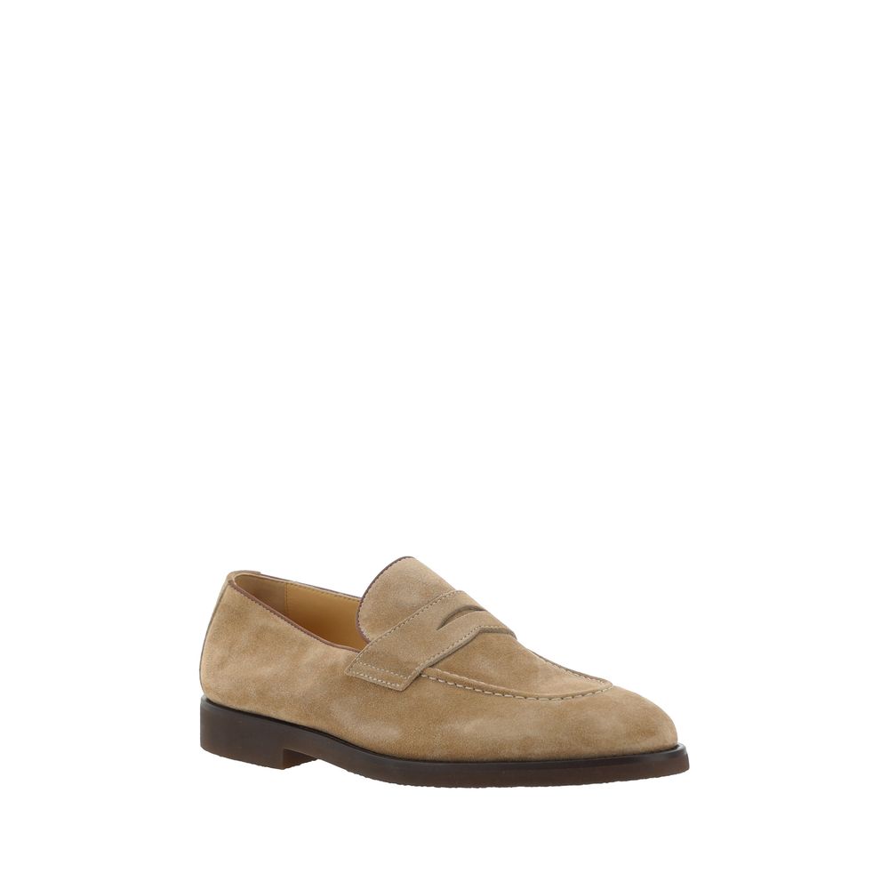 Mocassins Brunello Cucinelli en daim marron