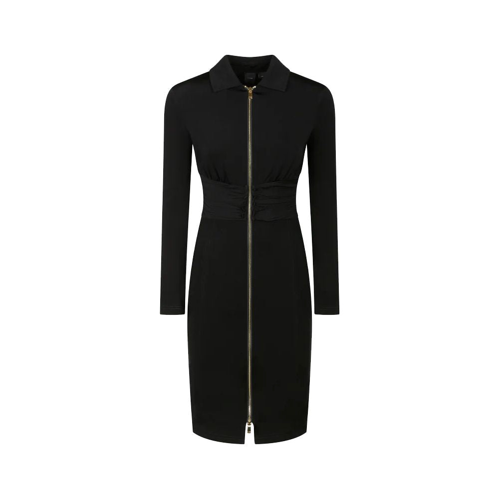 Robe Pinko noire avec détails en georgette