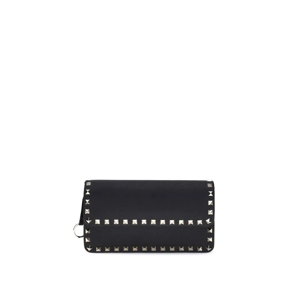 Pochette Valentino Garavani Rockstud grise Valentino Garavani