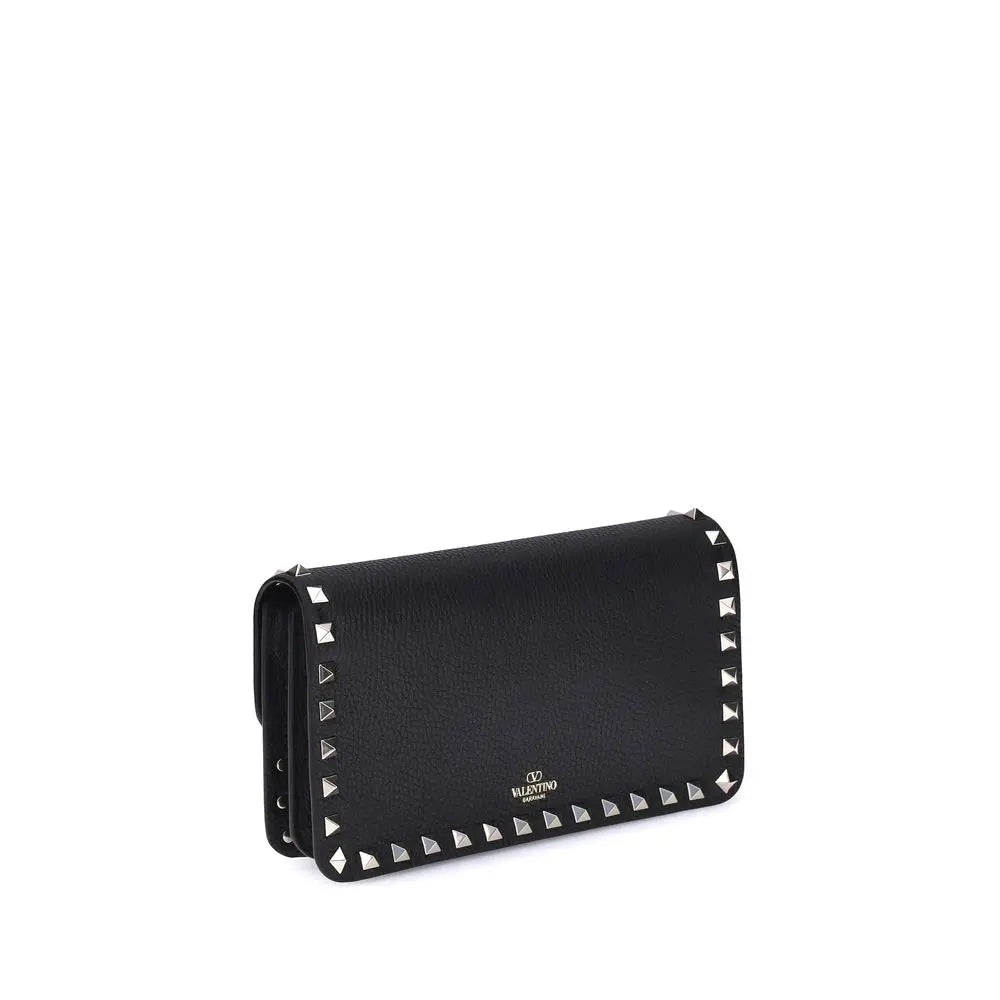 Pochette Valentino Garavani Rockstud grise Valentino Garavani