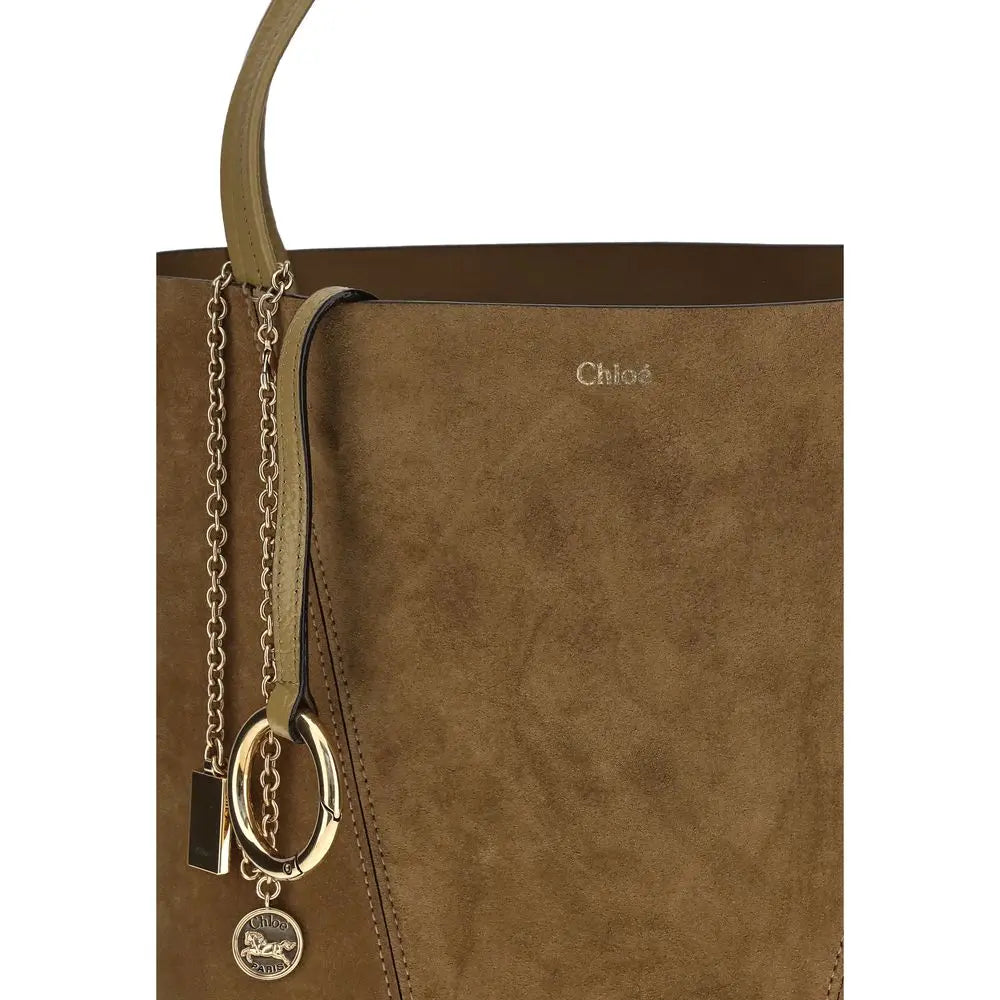 Sac Chloé Spin en cuir beige Chloé
