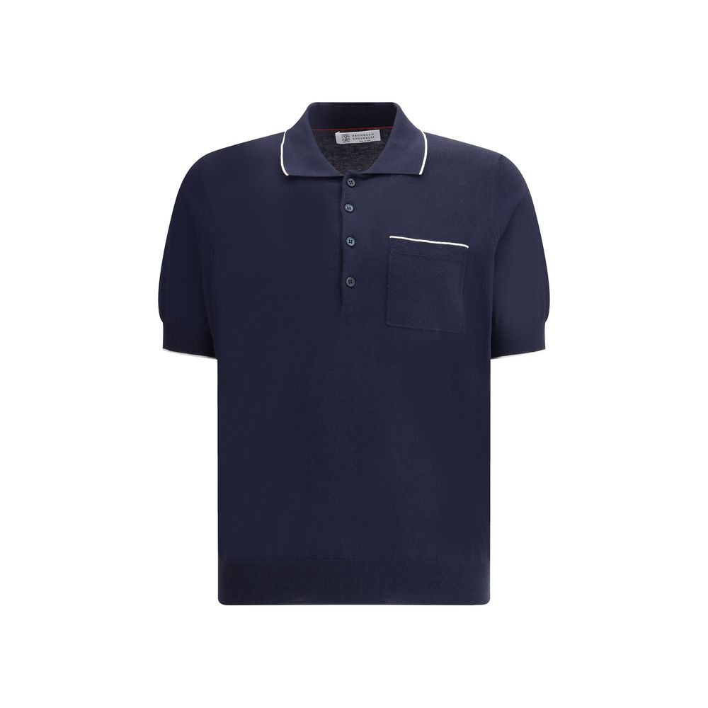 Polo Brunello Cucinelli avec poche blanche