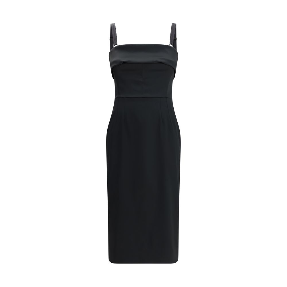 Robe midi Dolce&Gabbana satinée noire