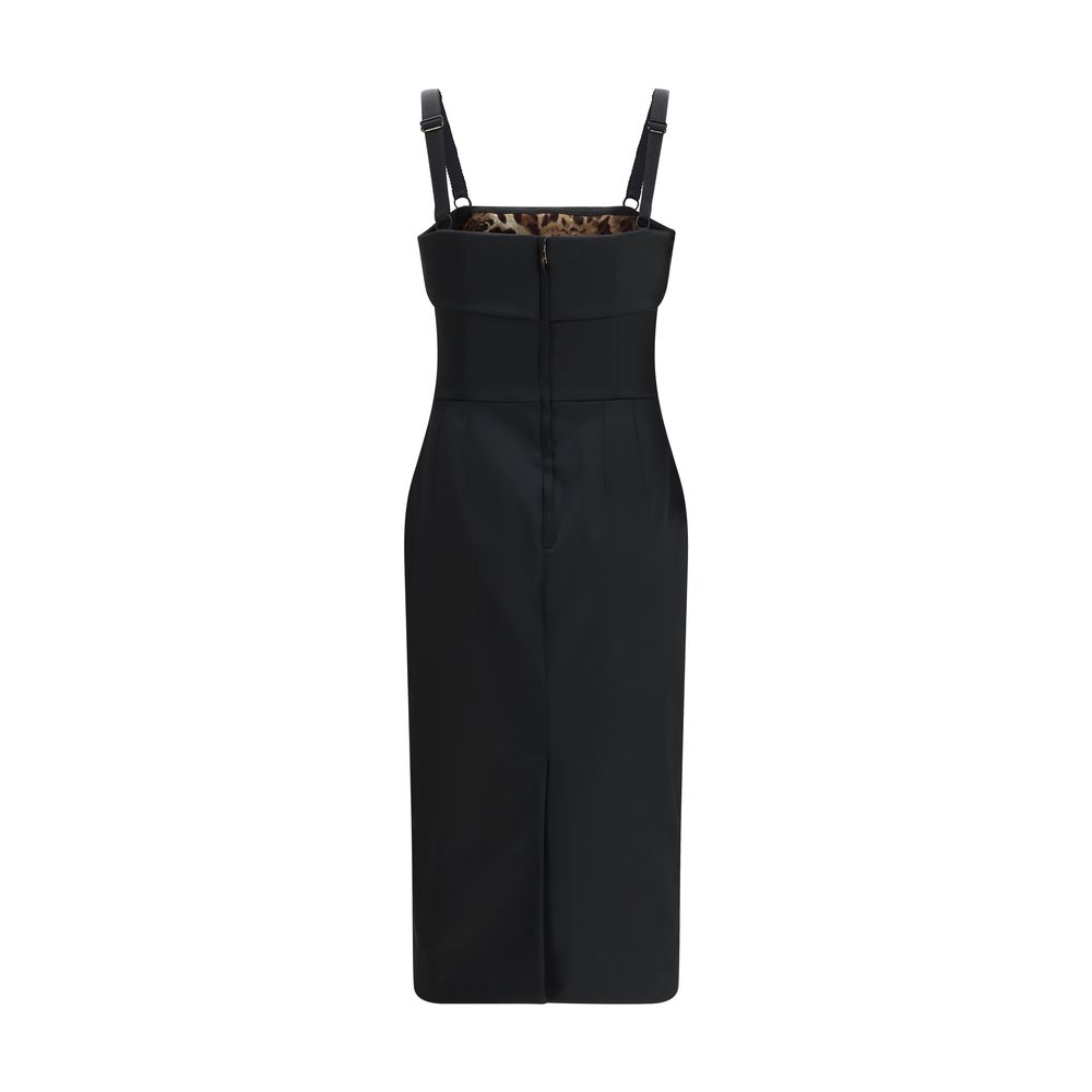 Robe midi Dolce&Gabbana satinée noire