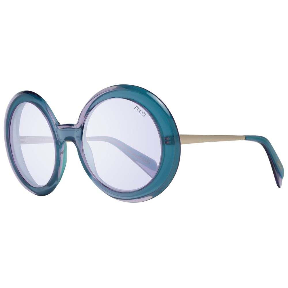 Lunettes de soleil turquoise violettes