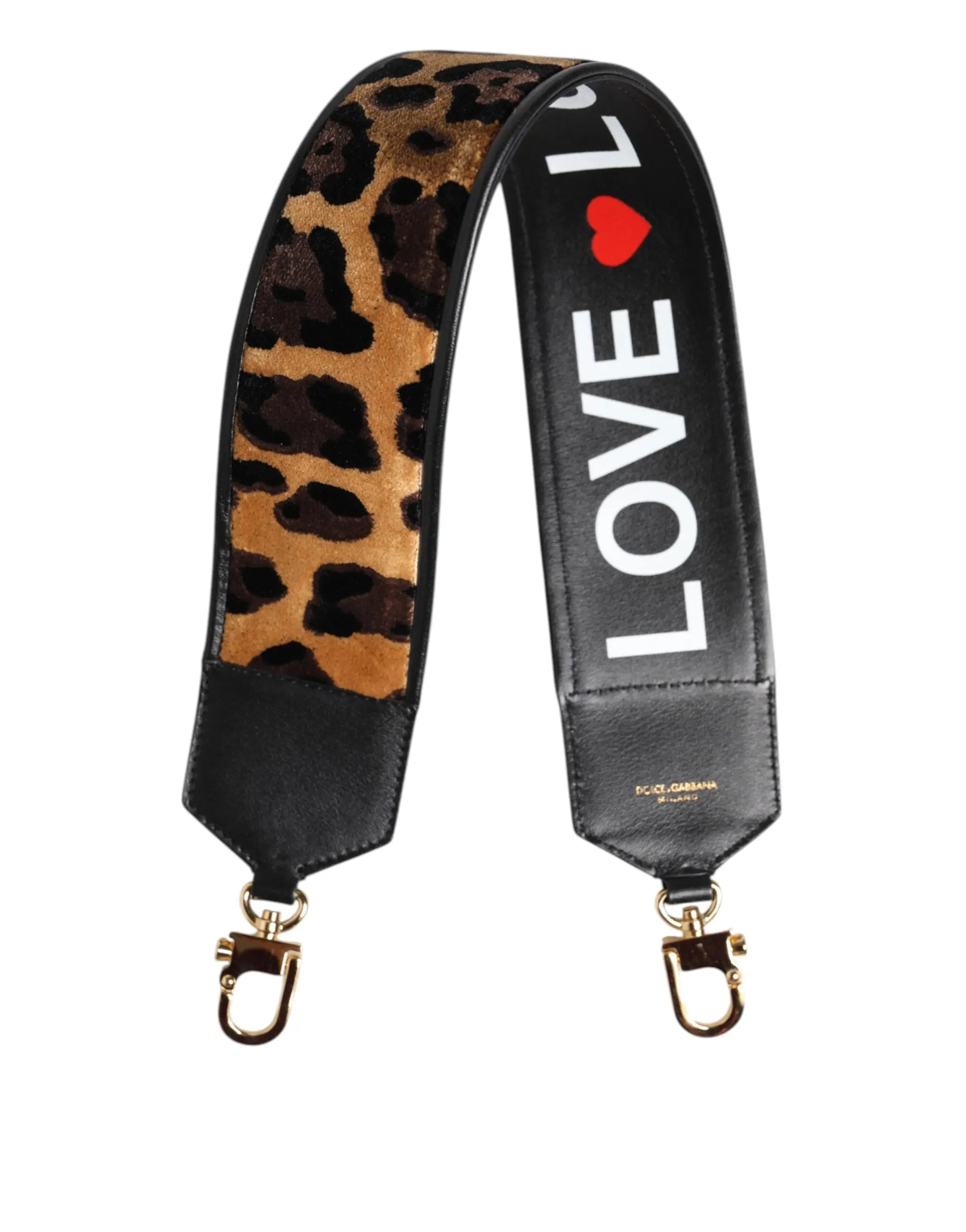 Sangle Dolce & Gabbana réversible noire/animalier Dolce & Gabbana