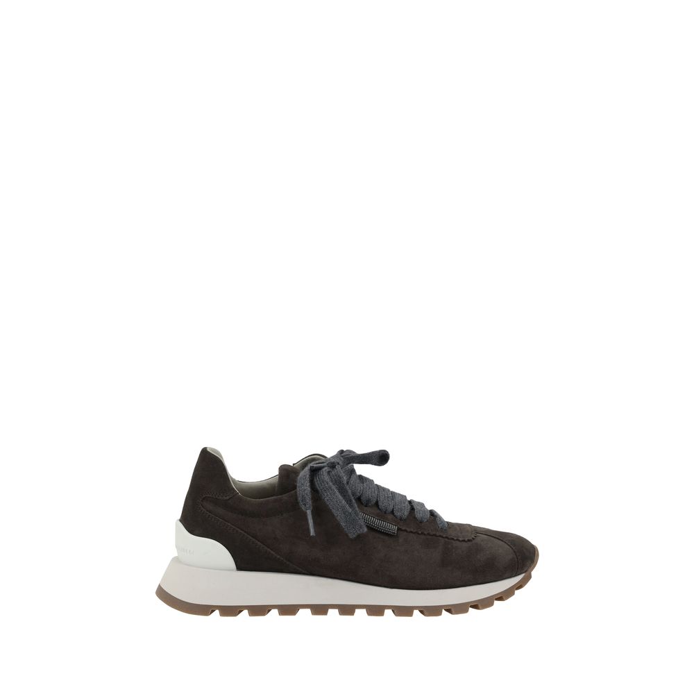 Baskets Brunello Cucinelli en cuir blanches