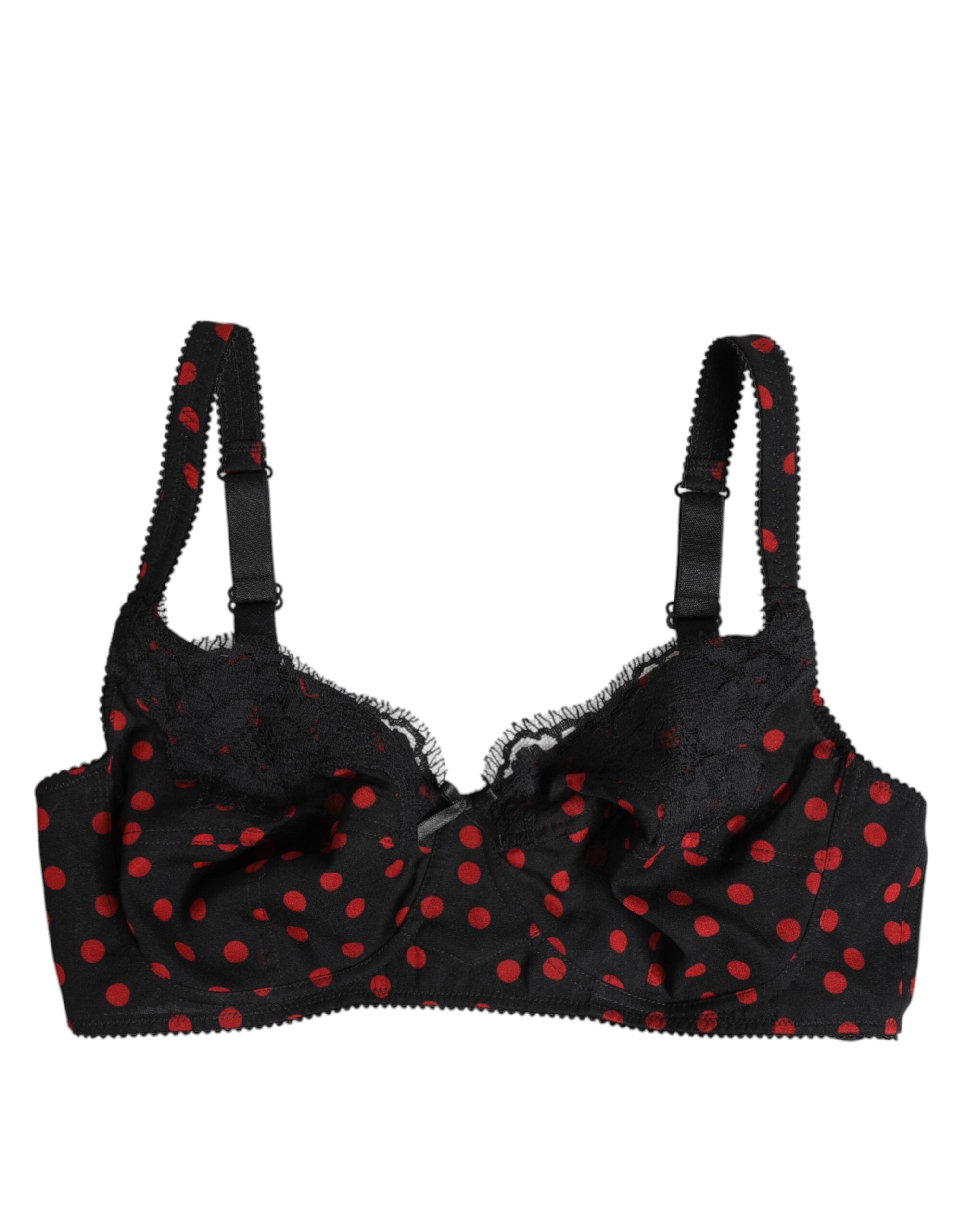 Soutien-gorge Dolce & Gabbana noir rouge à pois