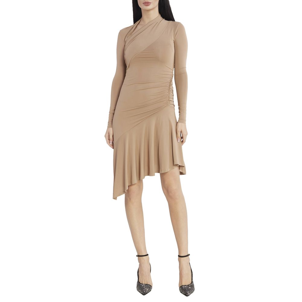 Robe Pinko asymétrique beige