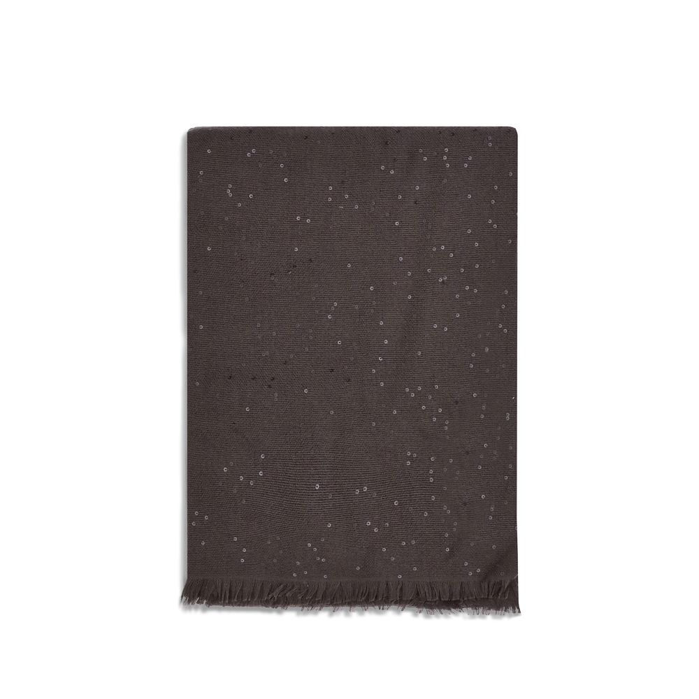 Écharpe Brunello Cucinelli à sequins grise