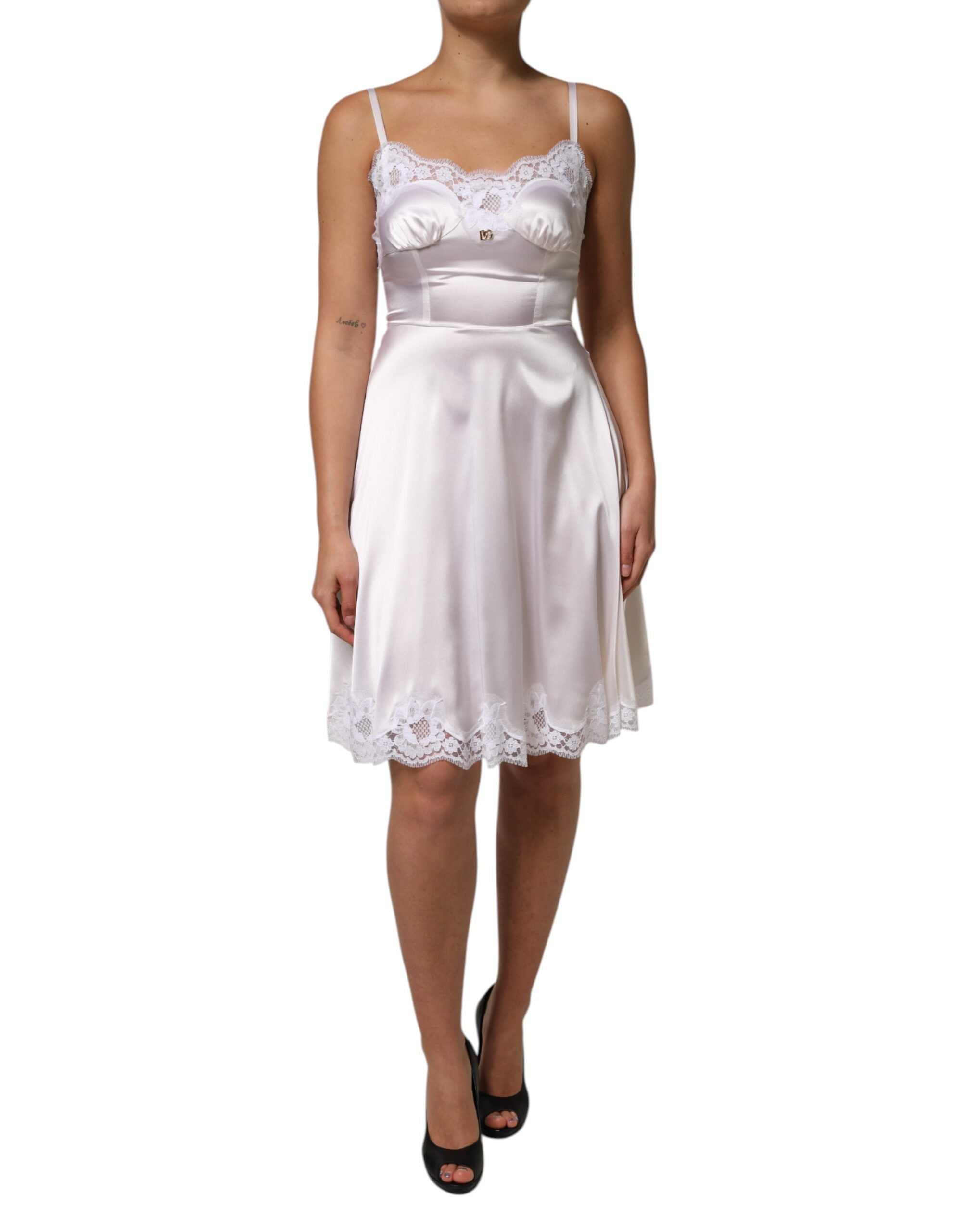 Robe Dolce & Gabbana Slip blanche