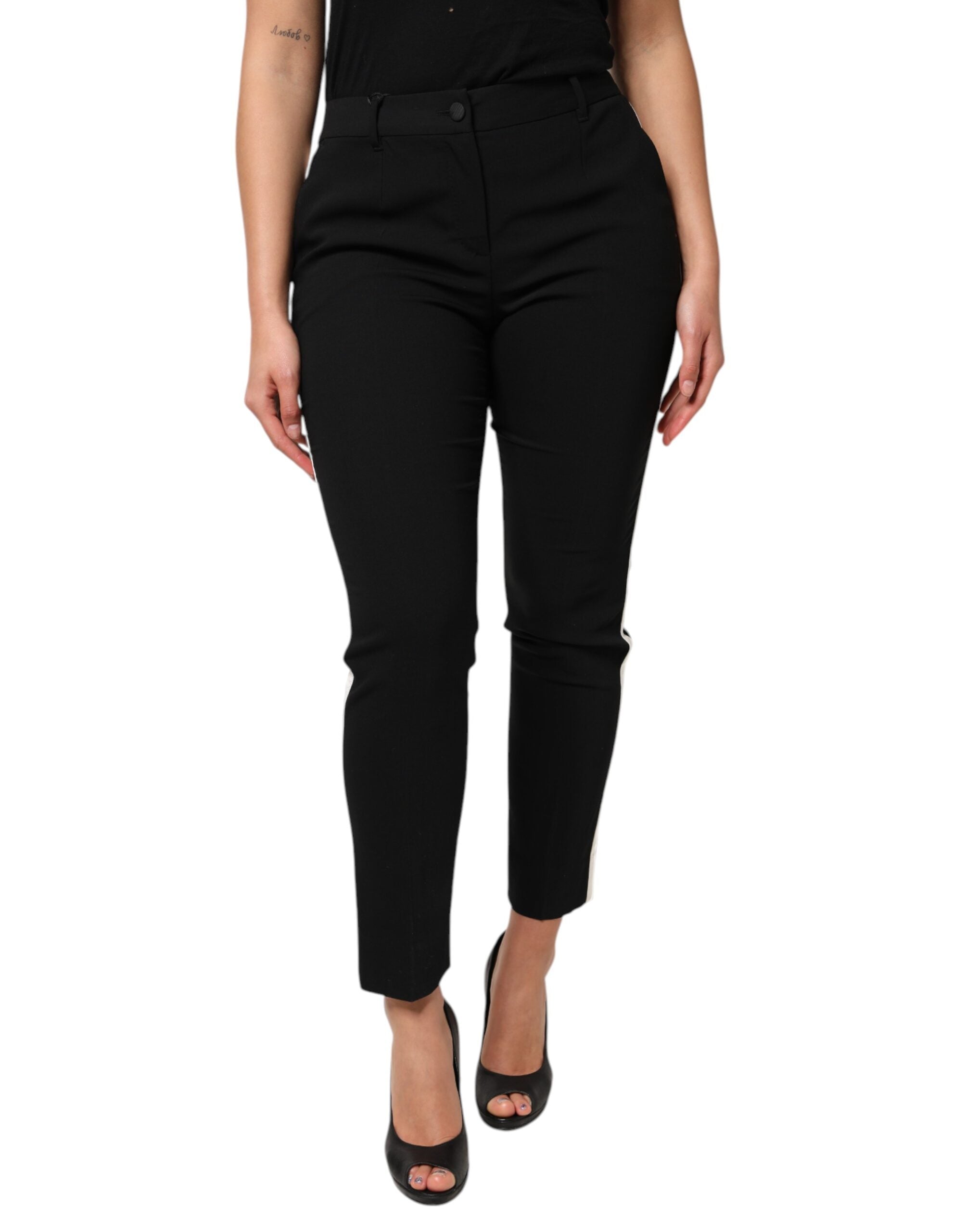 Pantalons Dolce & Gabbana taille haute noirs