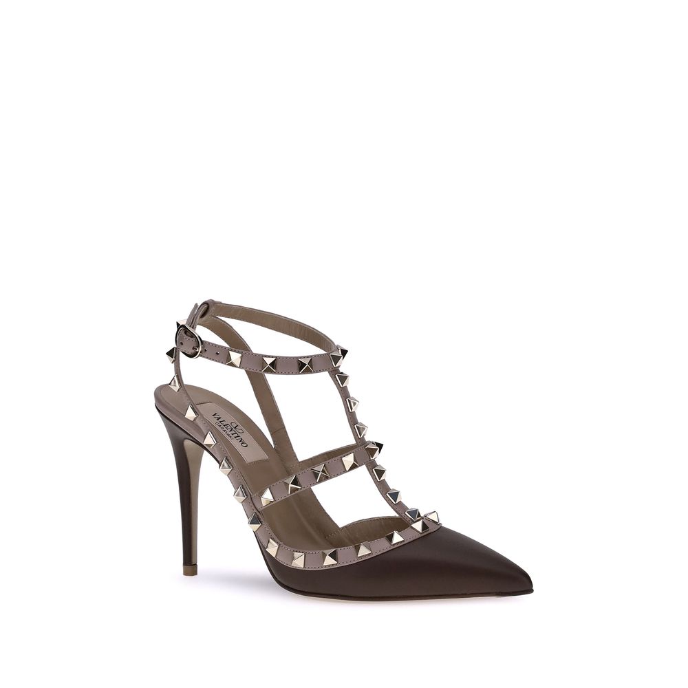 Pompes Valentino Garavani Rockstud beiges