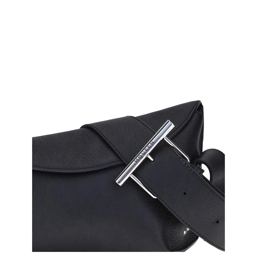 Sac bandoulière Alexander McQueen T-Bar noir Alexander McQueen