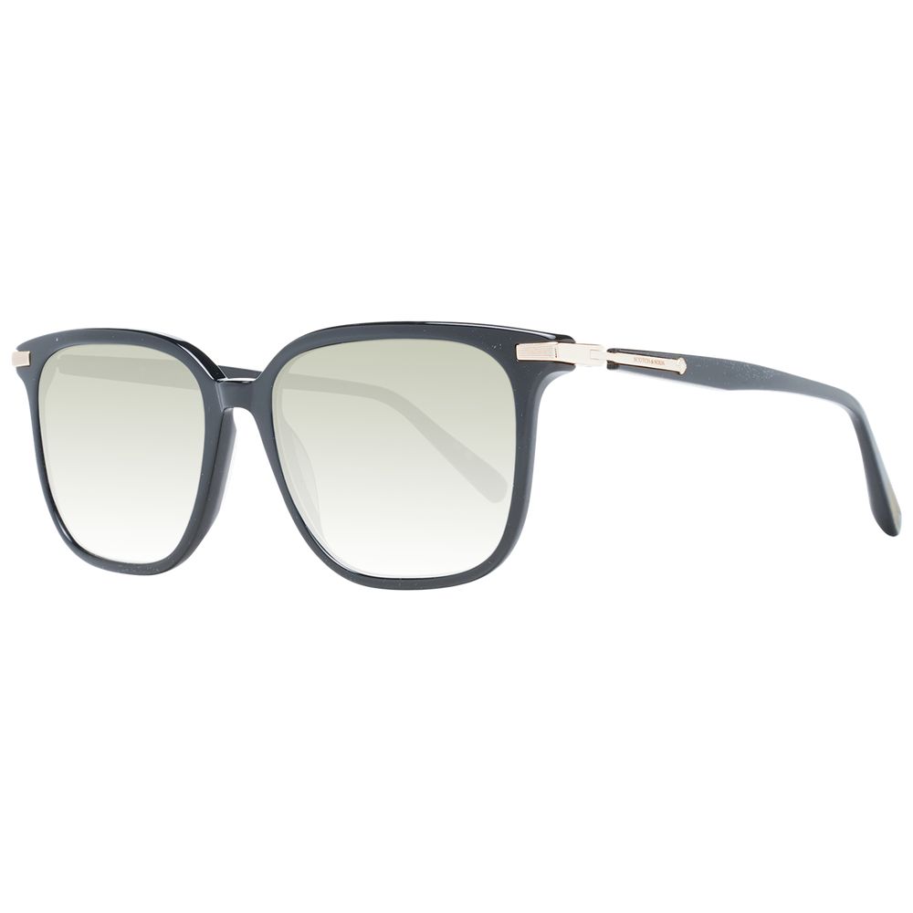 Lunettes carrées noires vertes