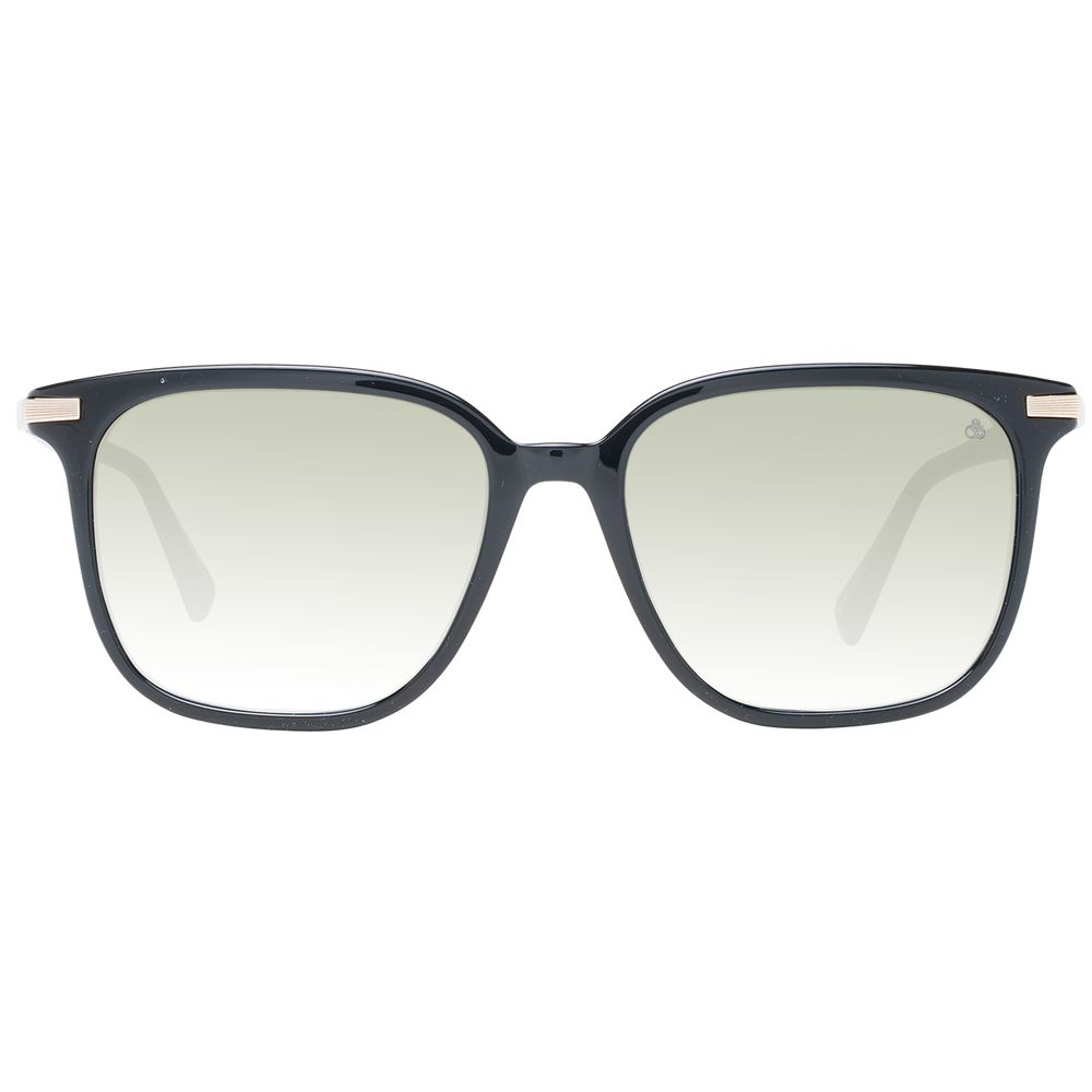 Lunettes carrées noires vertes