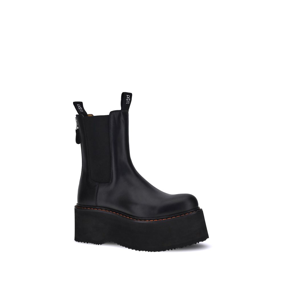 Bottines R13 Platform Chelsea noires