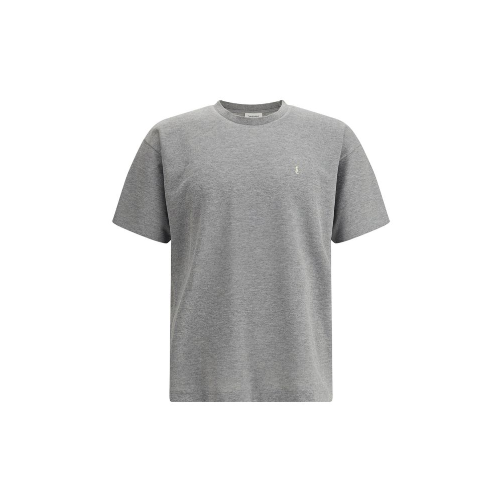 T-shirt Saint Laurent oversized mélangé noir