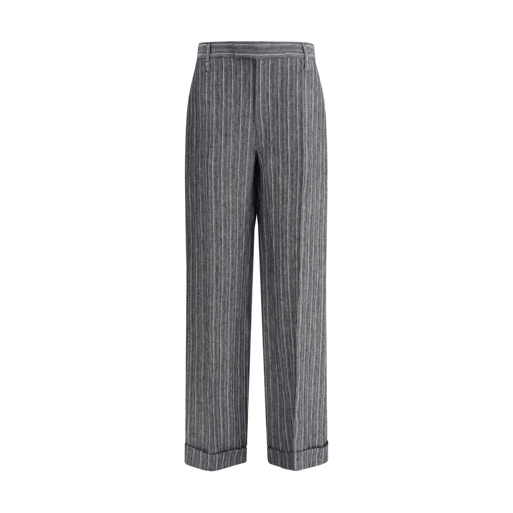 Pantalon Brunello Cucinelli palazzo rayé