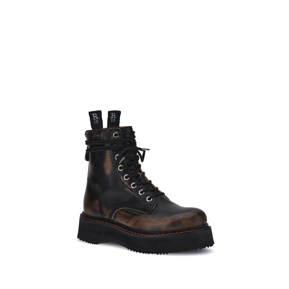Bottines R13 à lacets noires