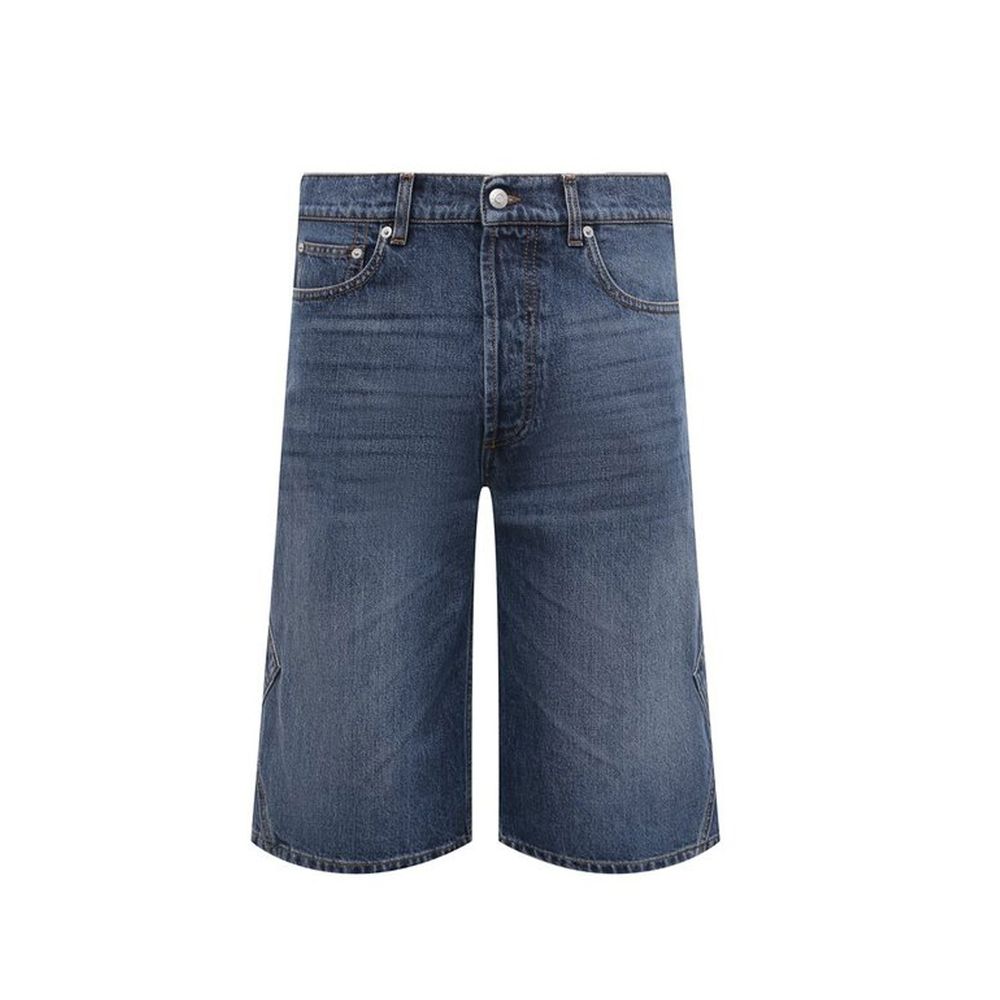 Short en jean Alexander McQueen bleu indigo