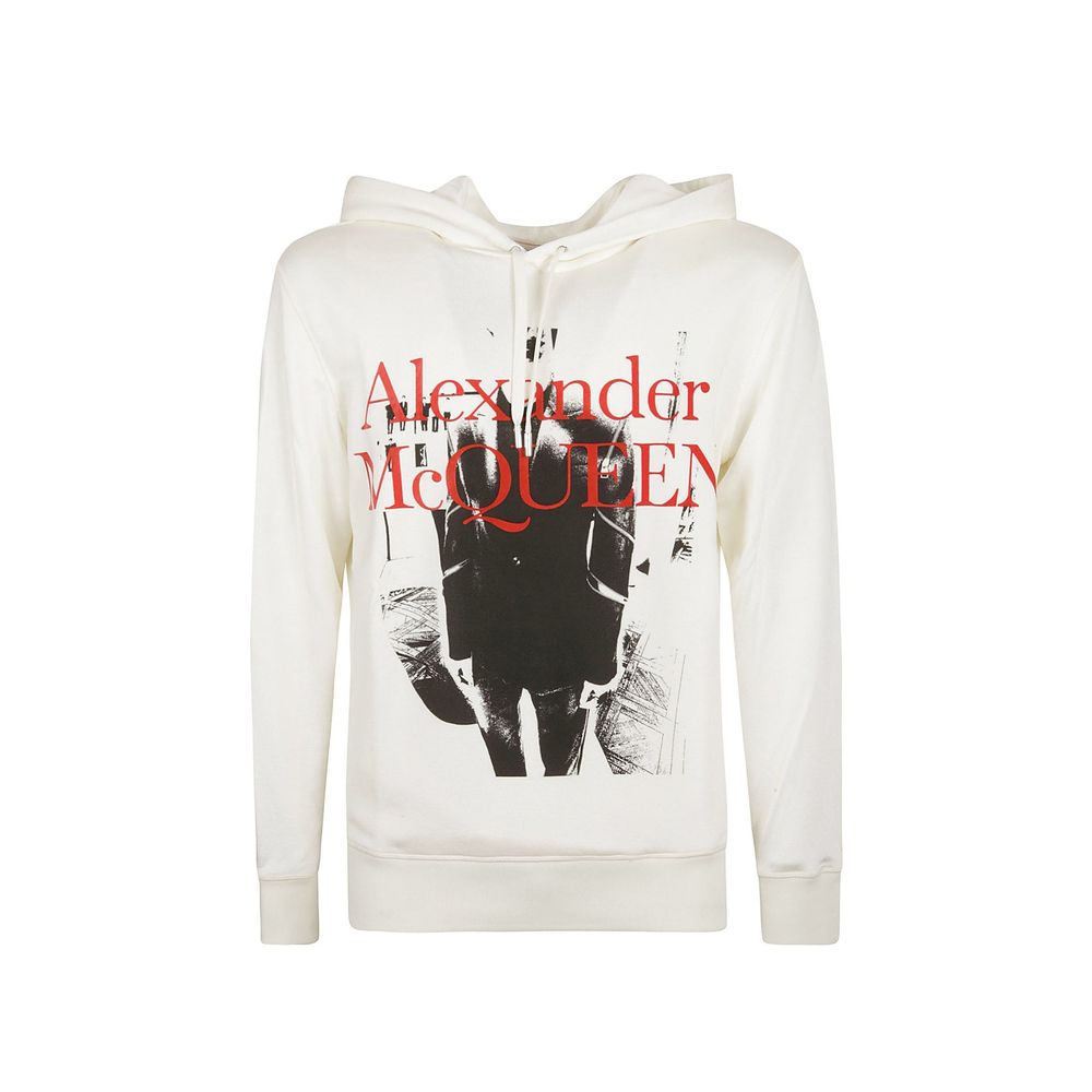 Hoodie Alexander McQueen Logo blanc