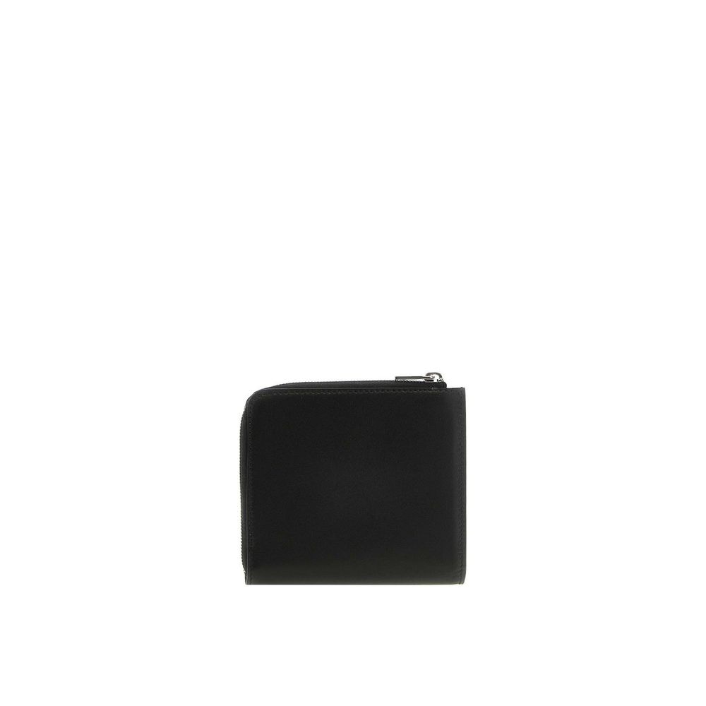 Portefeuille cuir calf logo noir