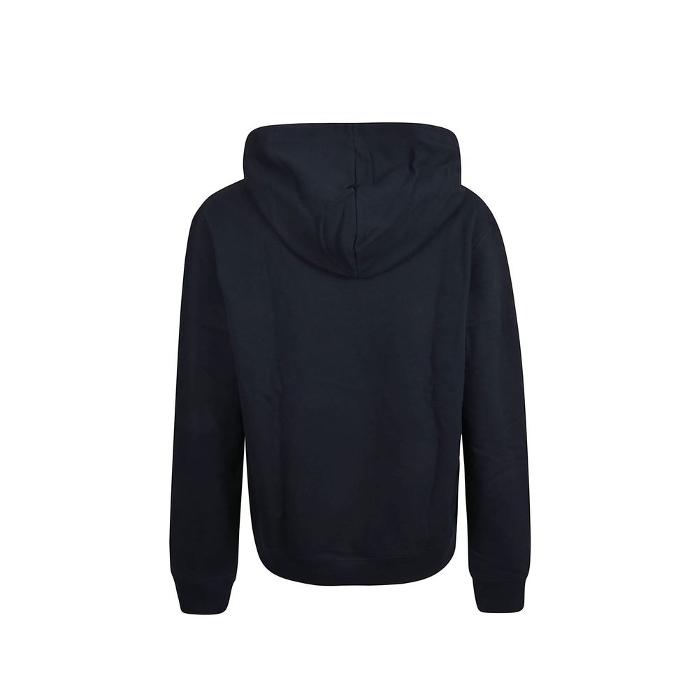 Sweat à capuche imprimé homme bleu