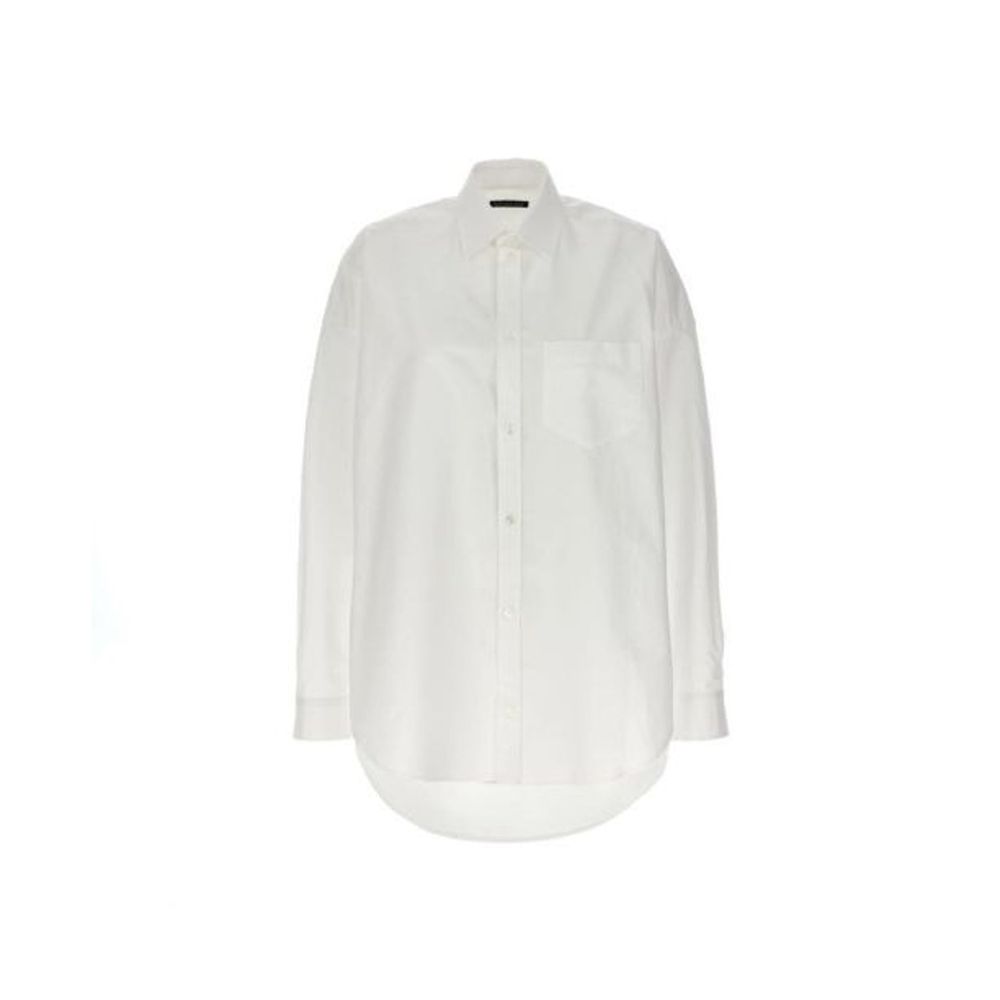 Chemise oversize en popeline blanche