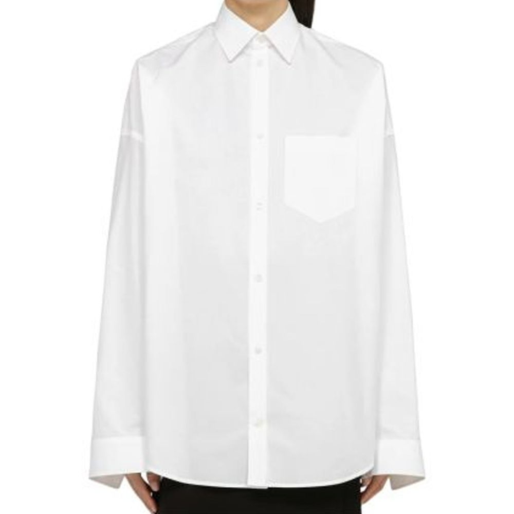 Chemise oversize en popeline blanche