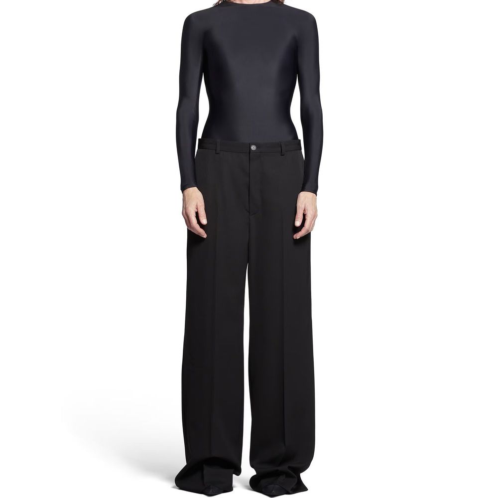 Pantalons en laine hommes Made in Italy noirs
