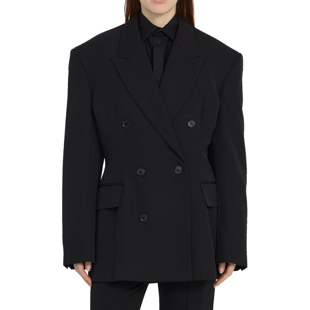 Veste femme 100% laine cintrée noire