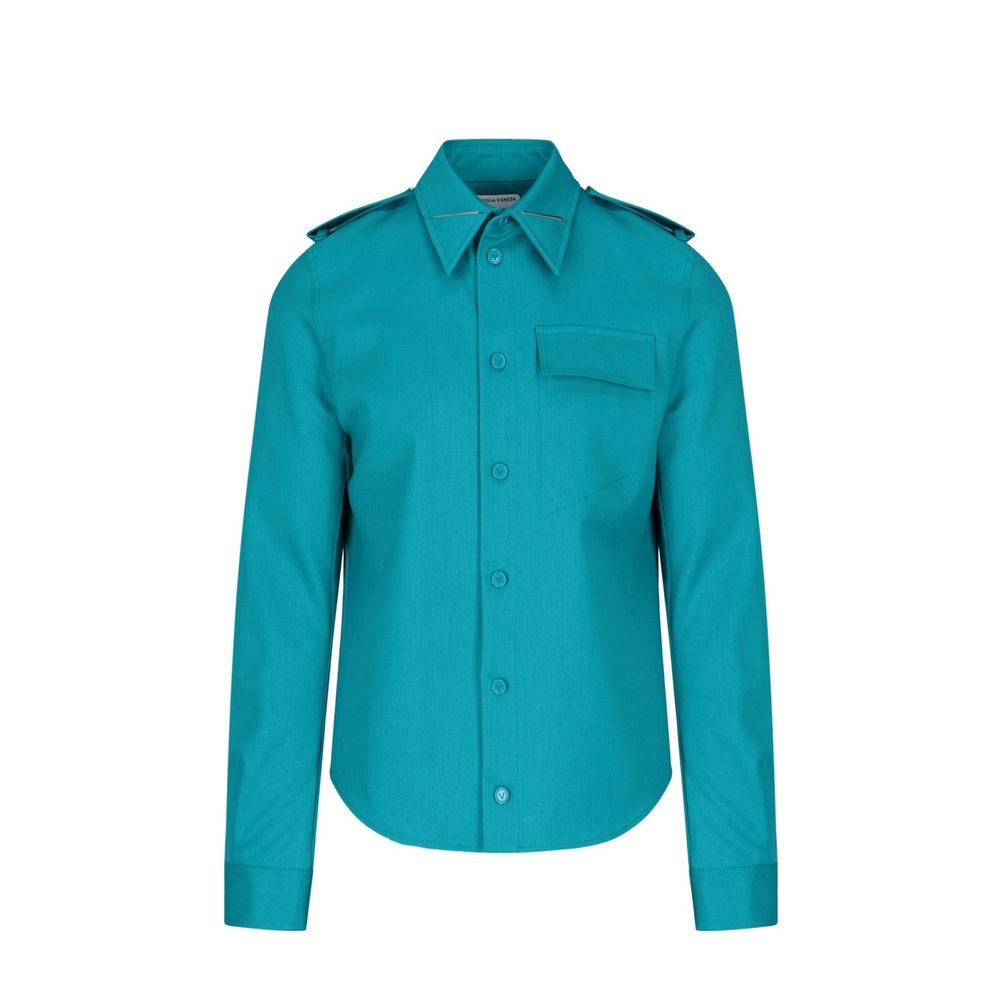 Chemise Grain De Poudre en laine grise