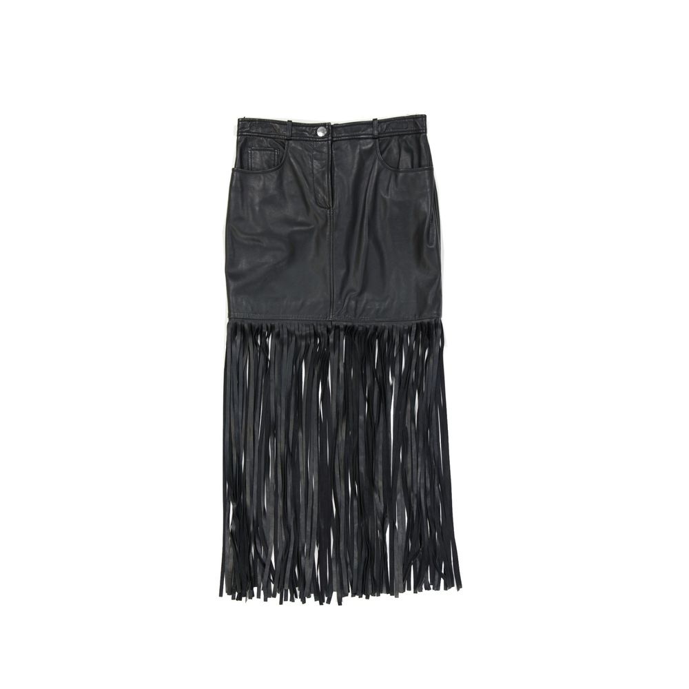 Jupe en cuir Femme 42 noire