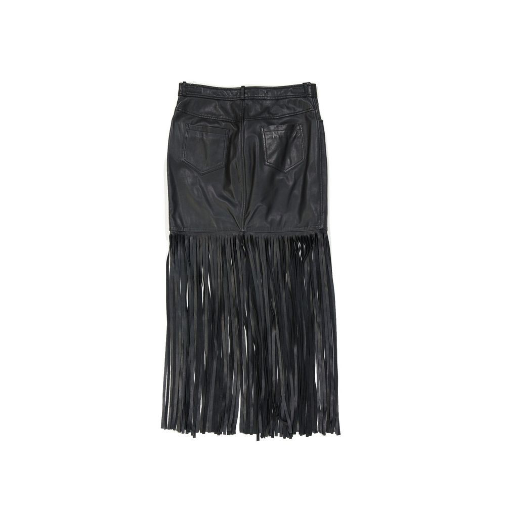 Jupe en cuir Femme 42 noire