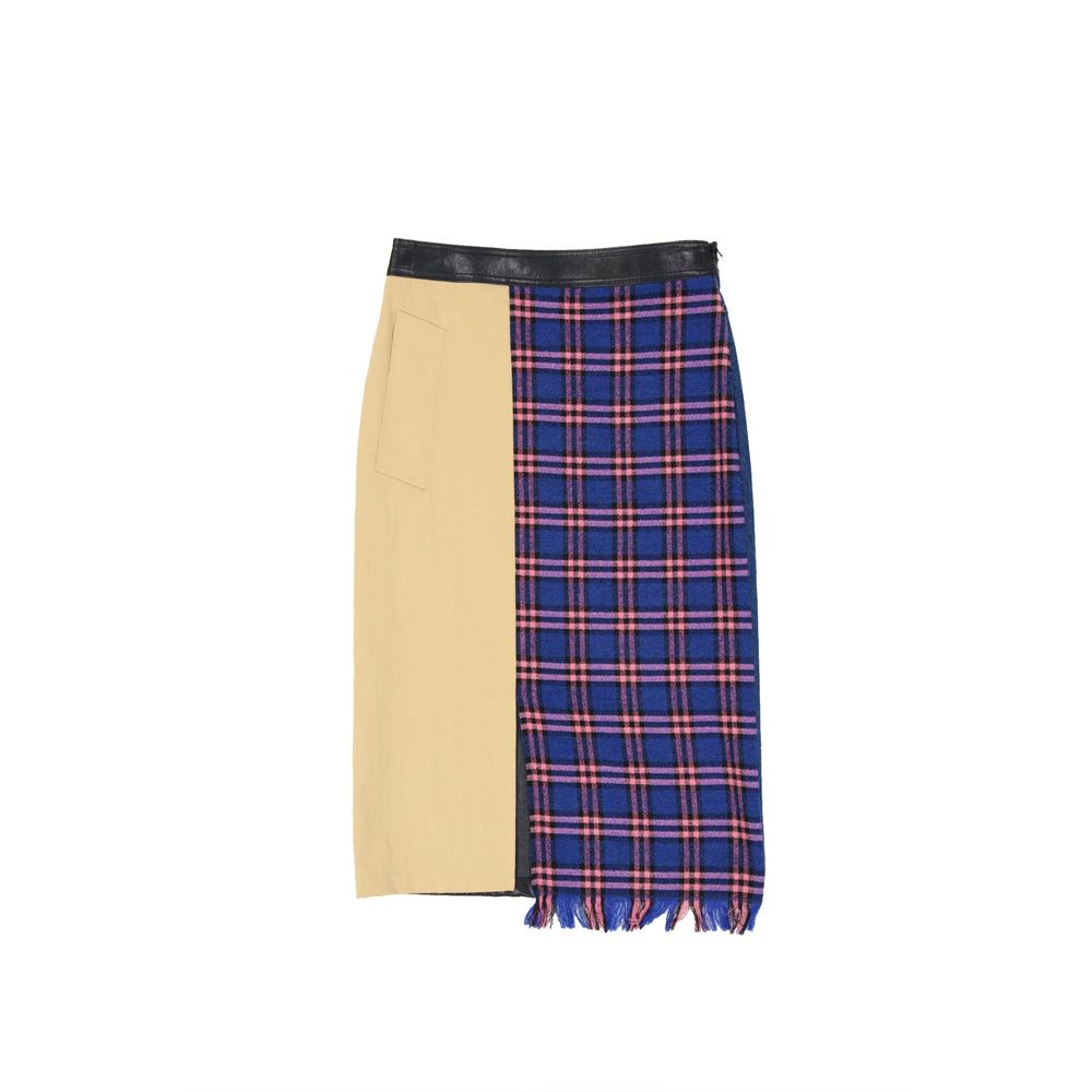 Jupe en laine Femme Couleur bloc