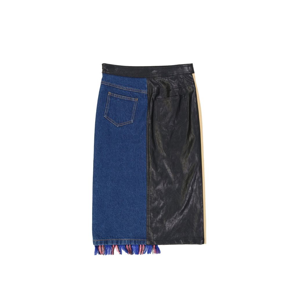 Jupe en laine Femme Couleur bloc