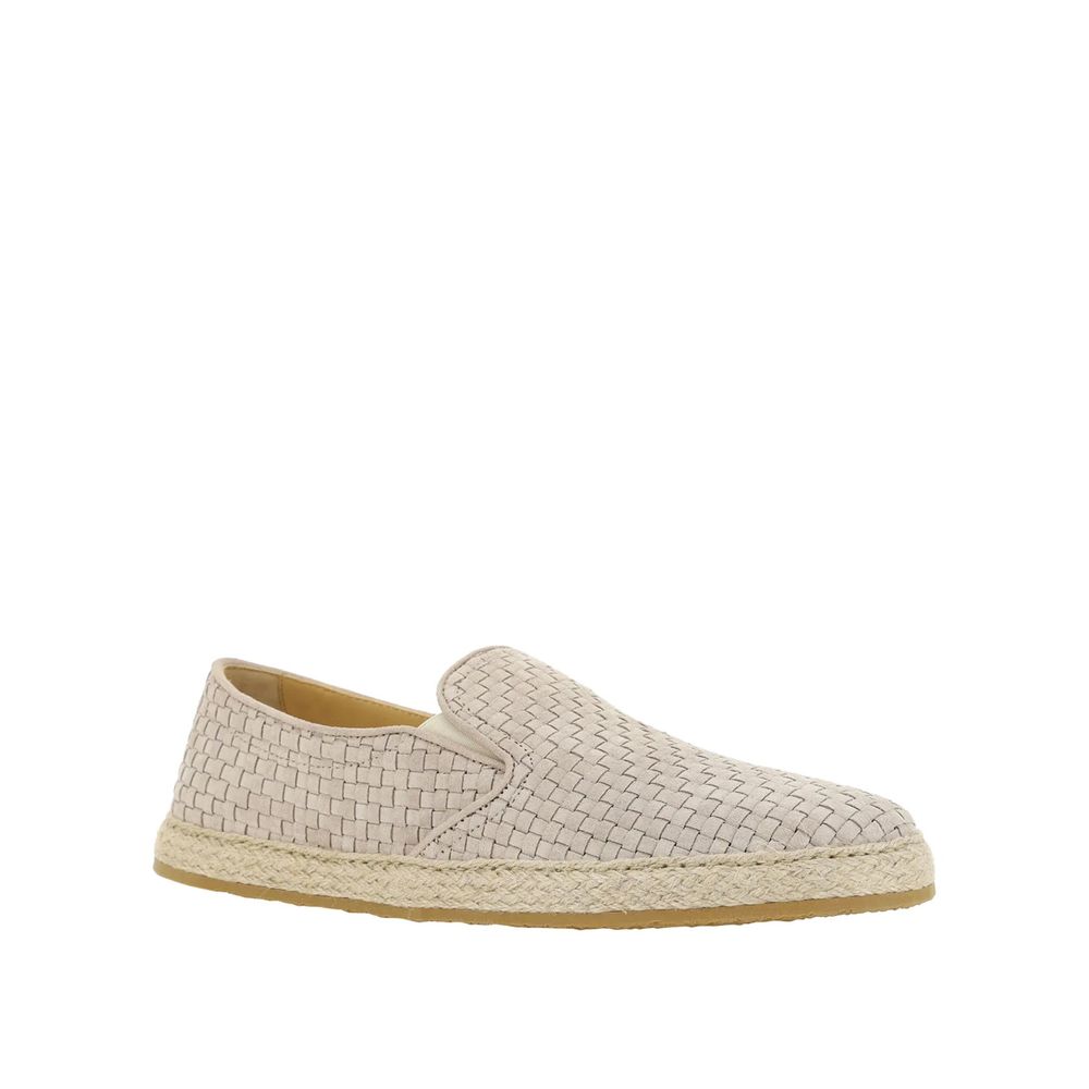 Loafers en cuir intrecio noires