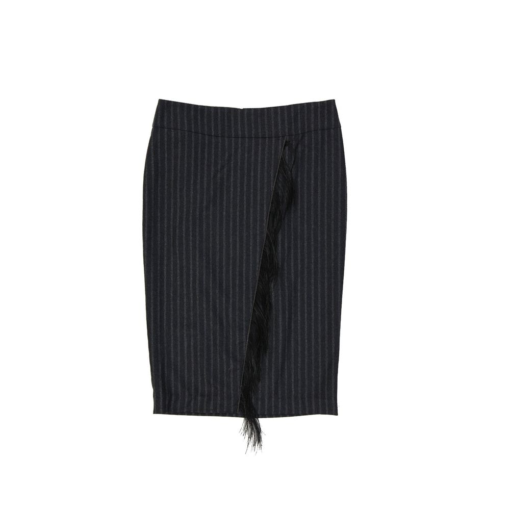 Jupe en laine rayée femme multicolore