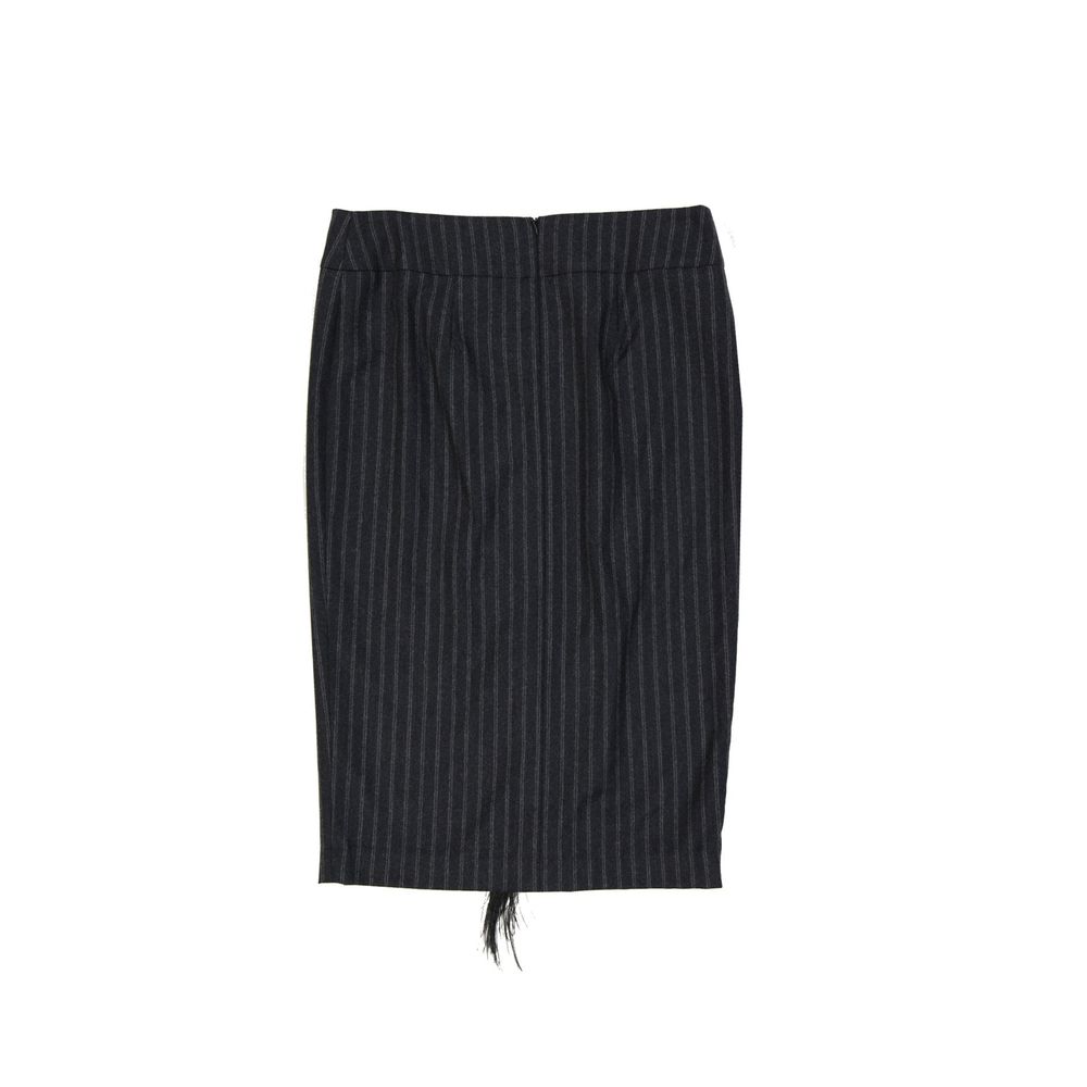 Jupe en laine rayée femme multicolore